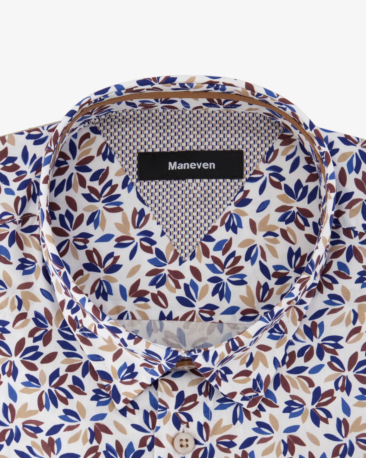 Chemise imprimée grande taille bleu