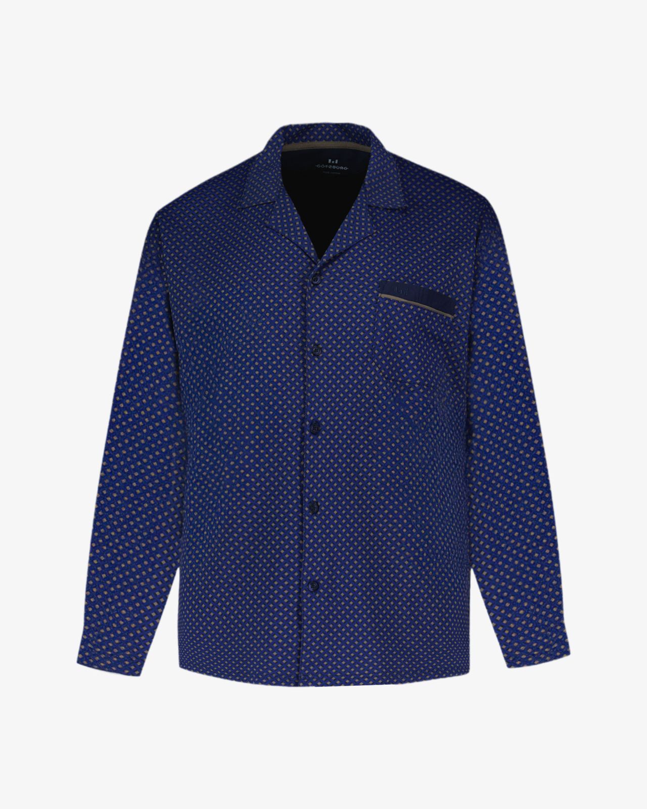 Pyjama boutonné grande taille bleu marine