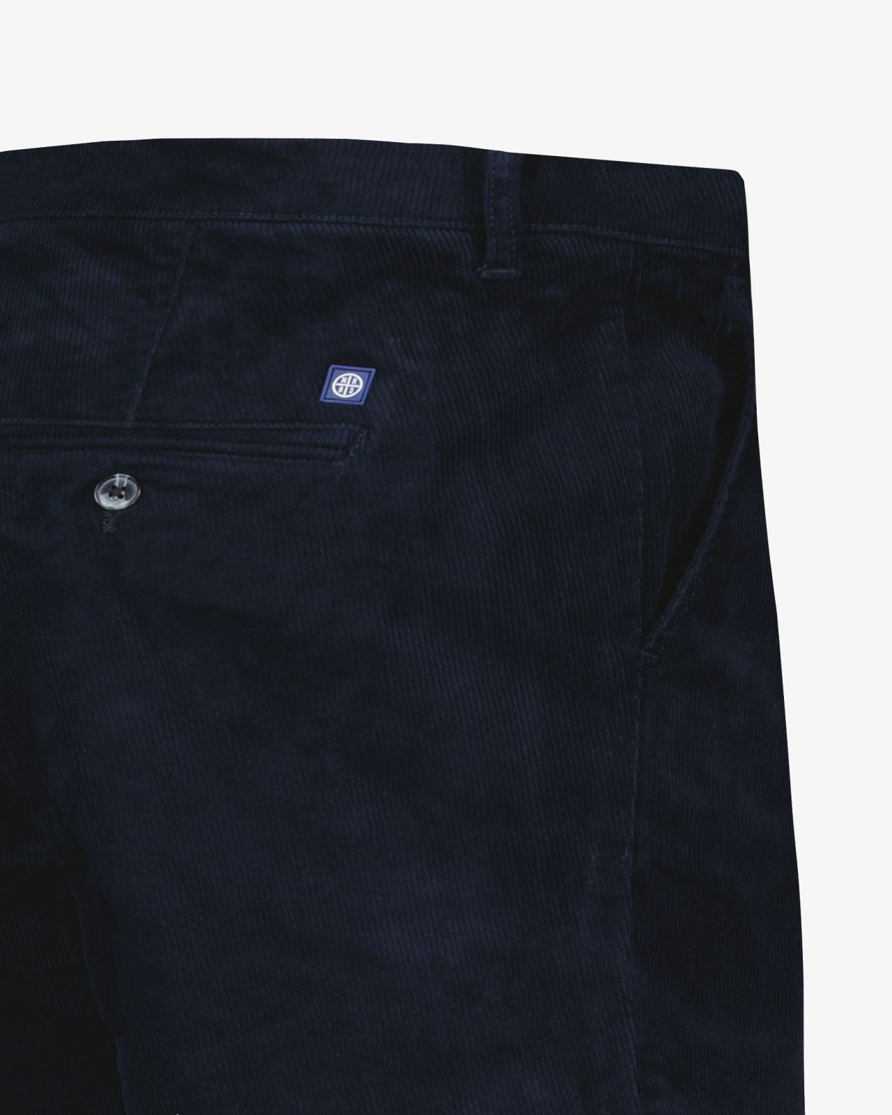 Pantalon chino en velours grande taille bleu marine