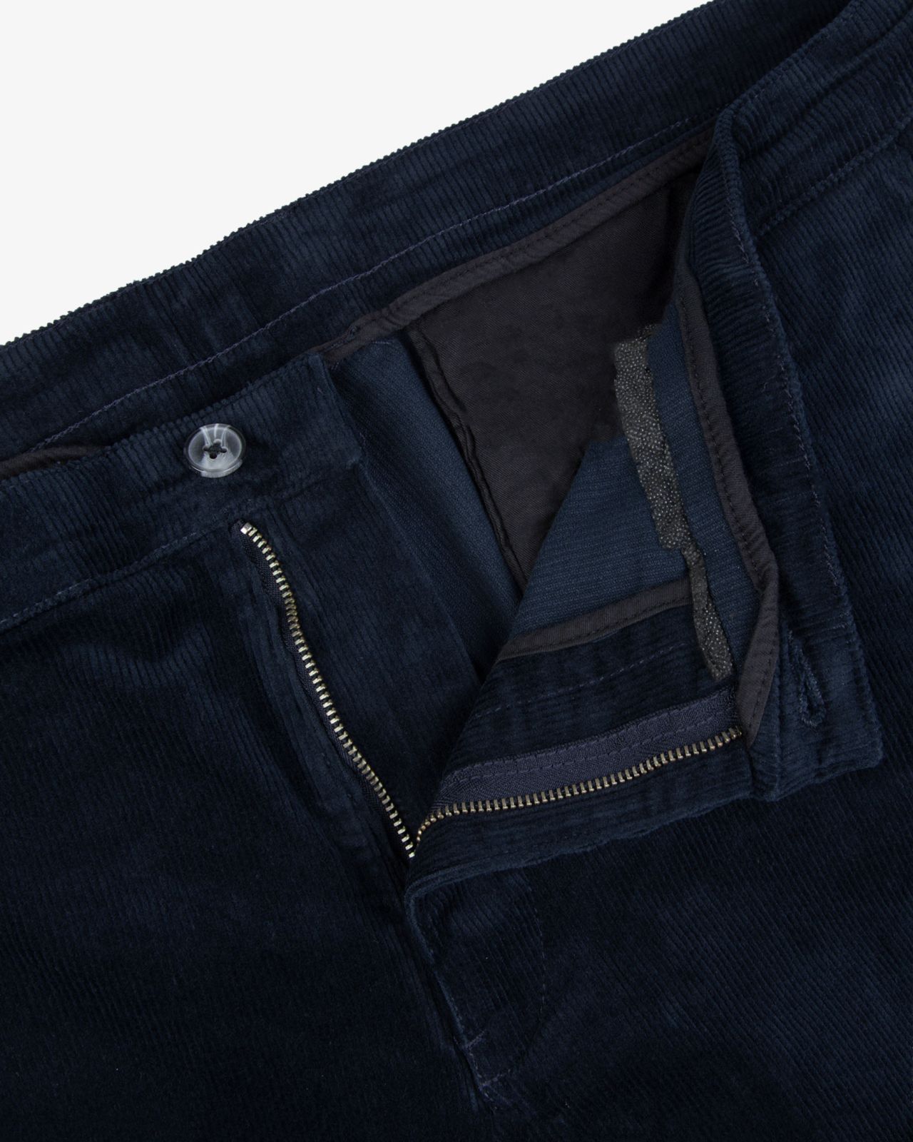 Pantalon chino en velours grande taille bleu marine