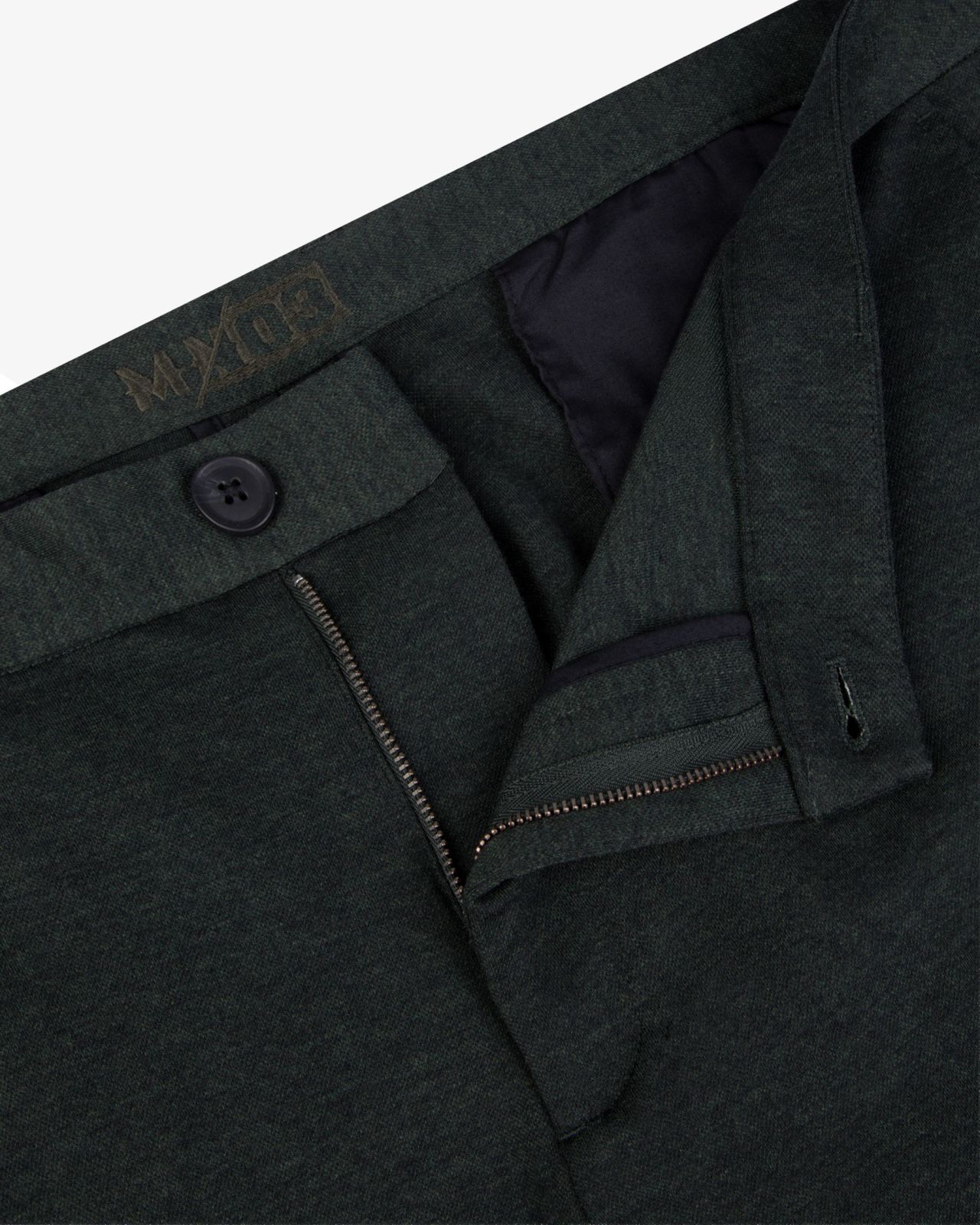 Pantalon grande taille vert foncé