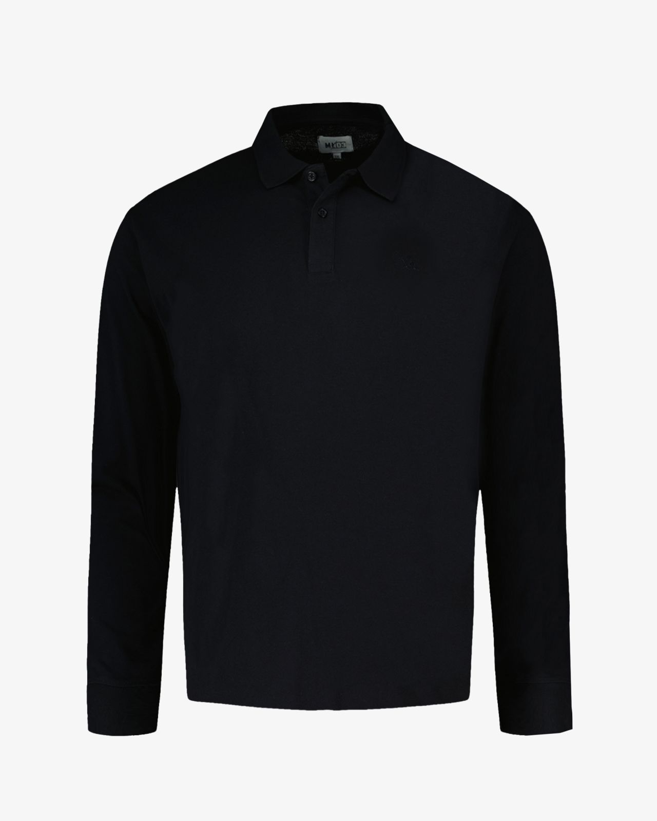 Polo manches longues grande taille noir