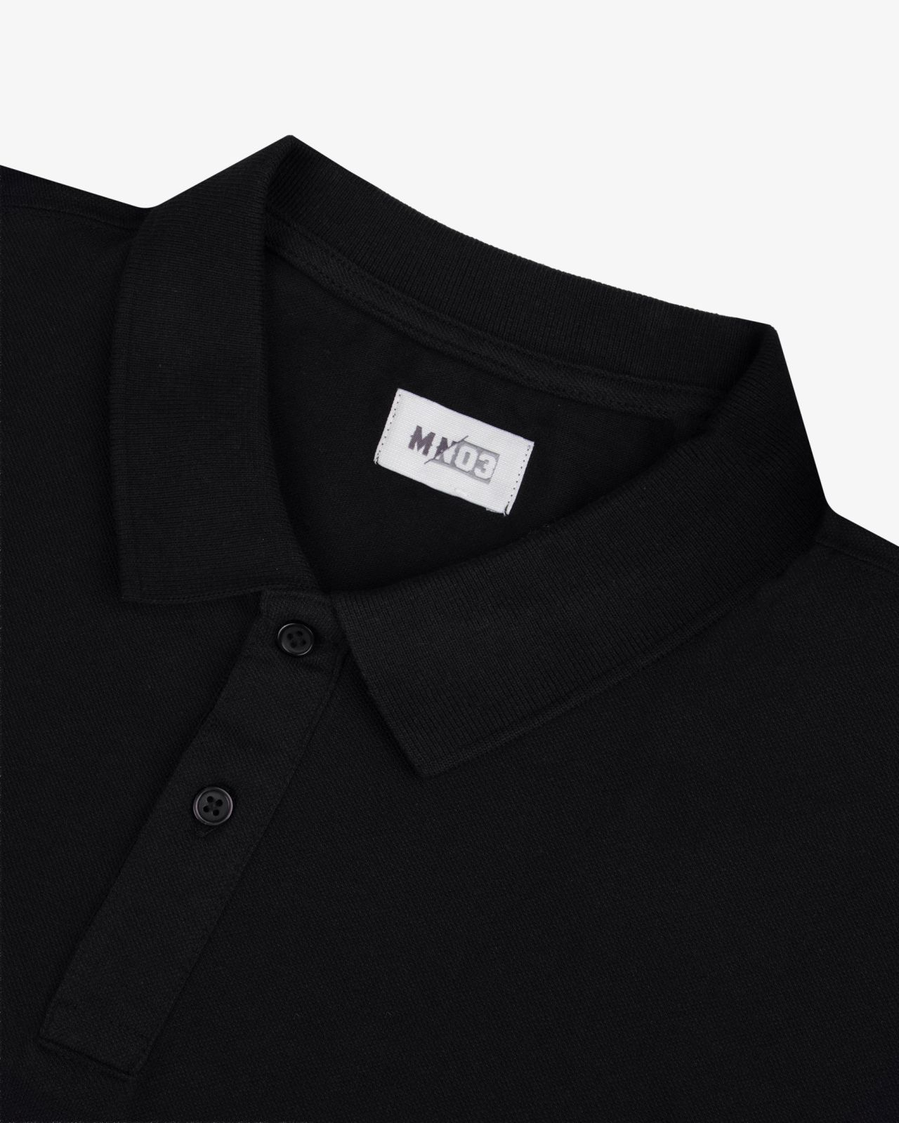 Polo manches longues grande taille noir