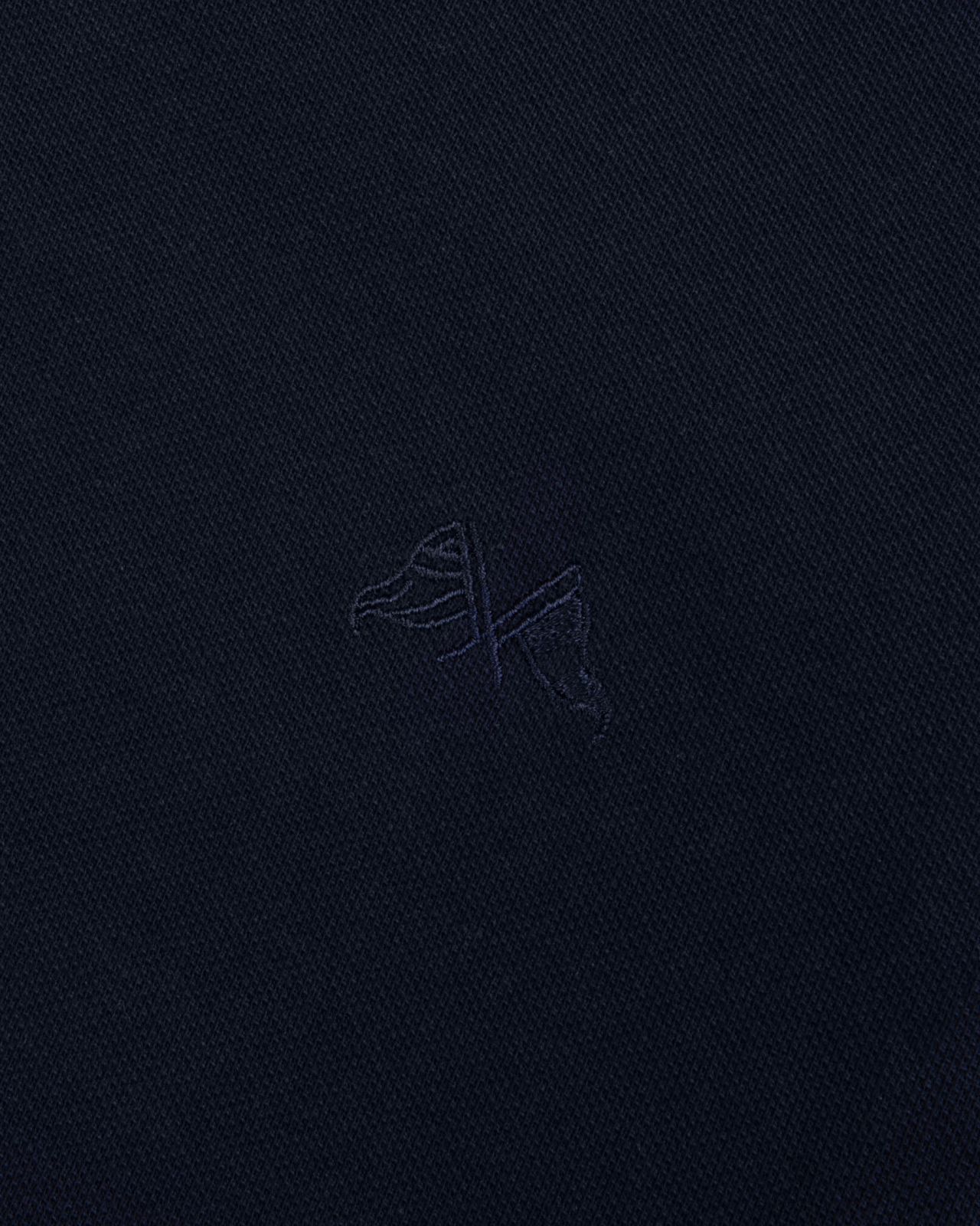 Polo manches longues grande taille bleu marine