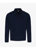 Polo manches longues grande taille bleu marine