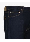 Jeans délavé stretch grande taille bleu marine