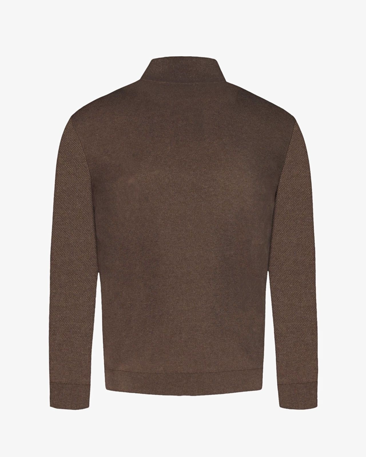 Pull col camionneur chiné grande taille marron