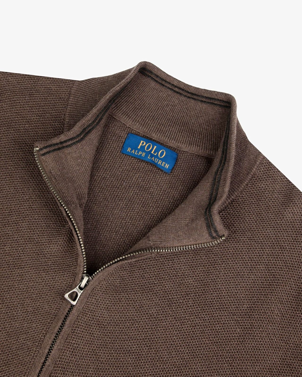 Pull col camionneur chiné grande taille marron