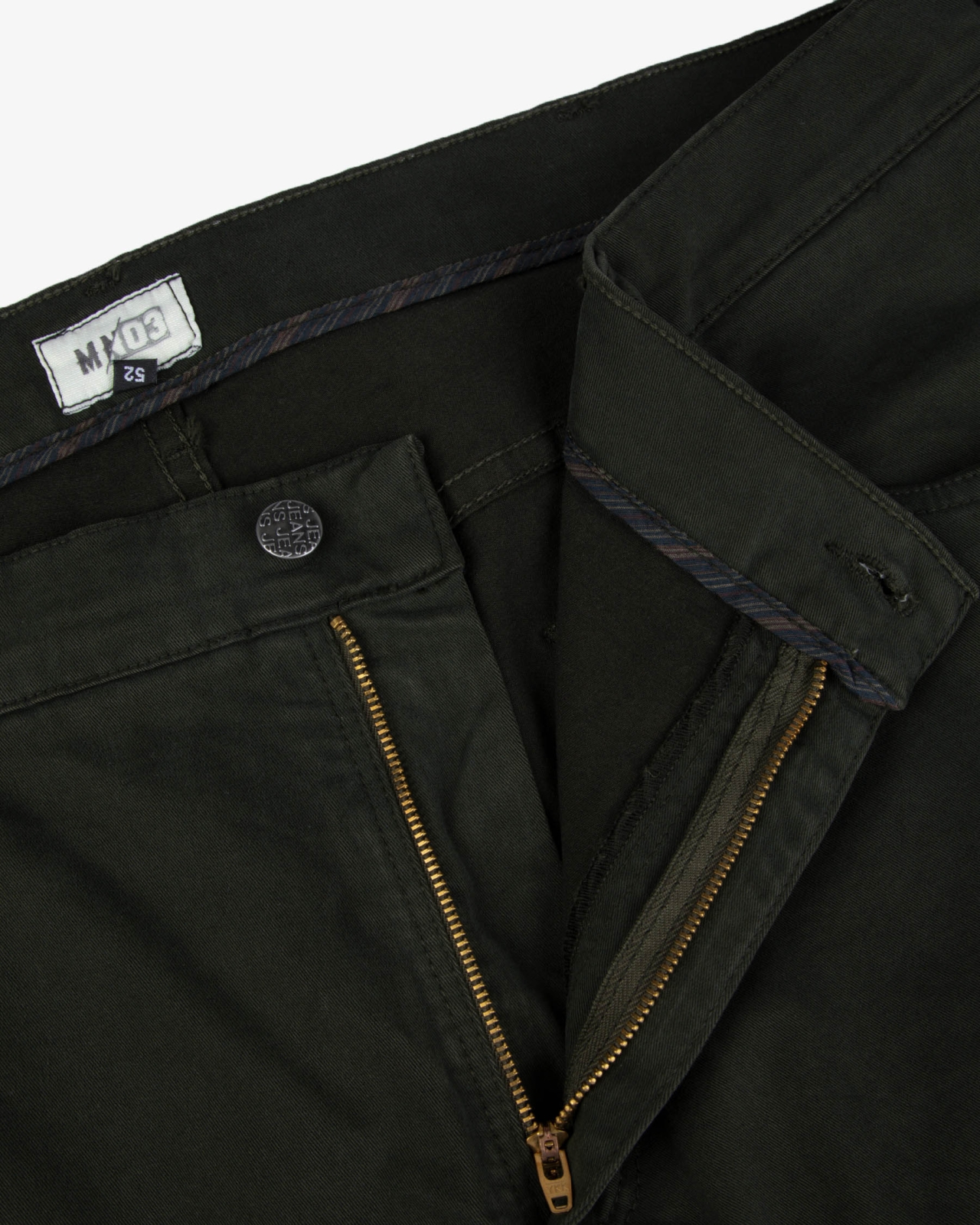 Pantalon 5 poches twill grande taille vert kaki