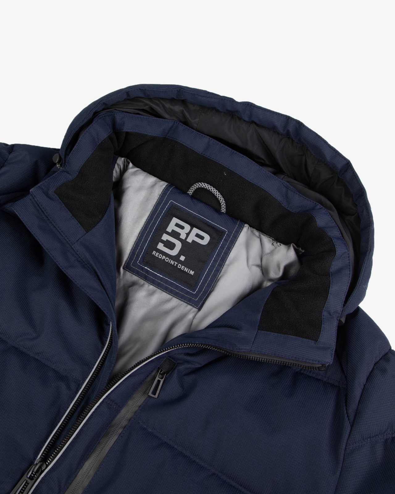 Doudoune avec capuche amovible grande taille bleu marine