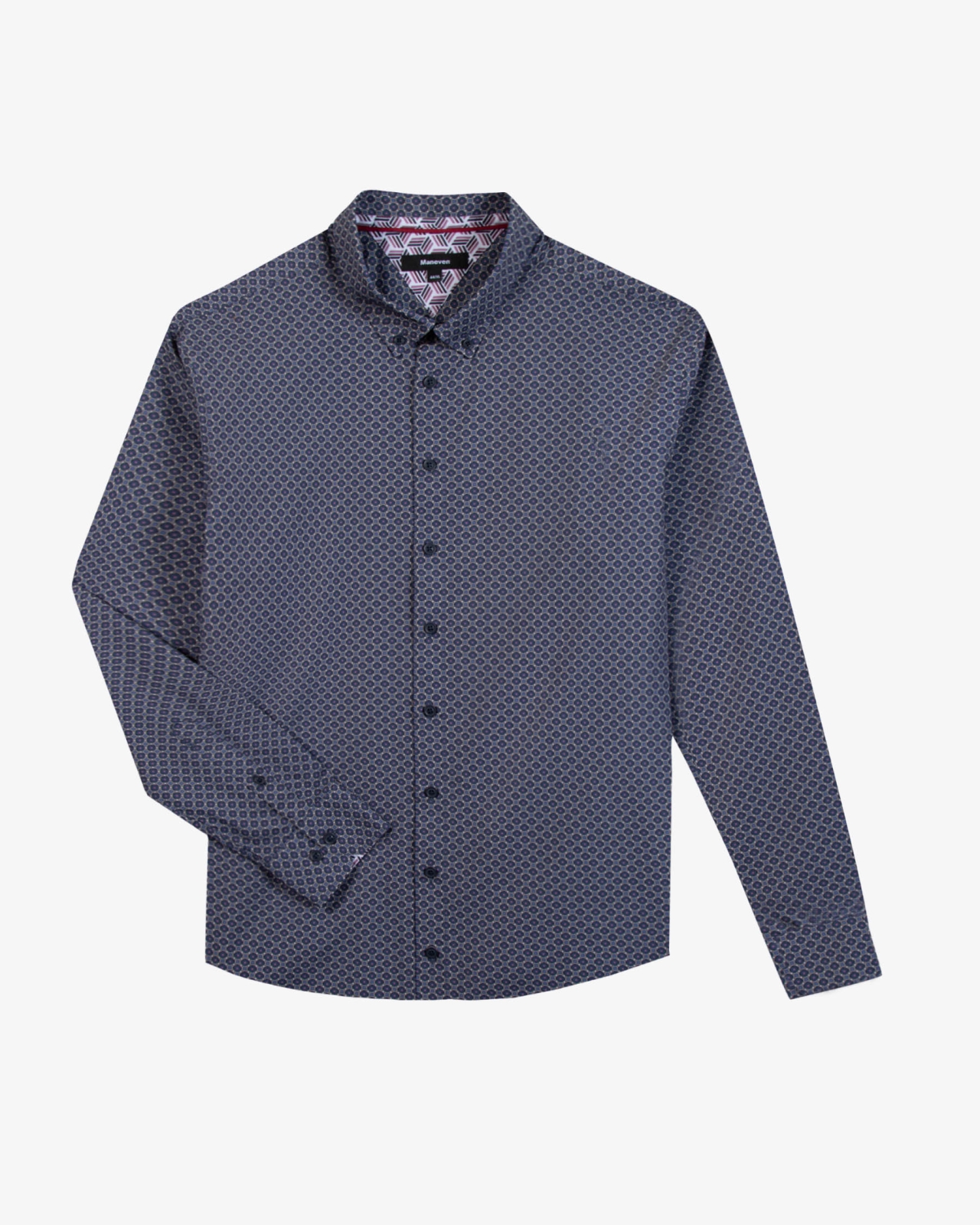 Chemise géométrique grande taille bleu marine