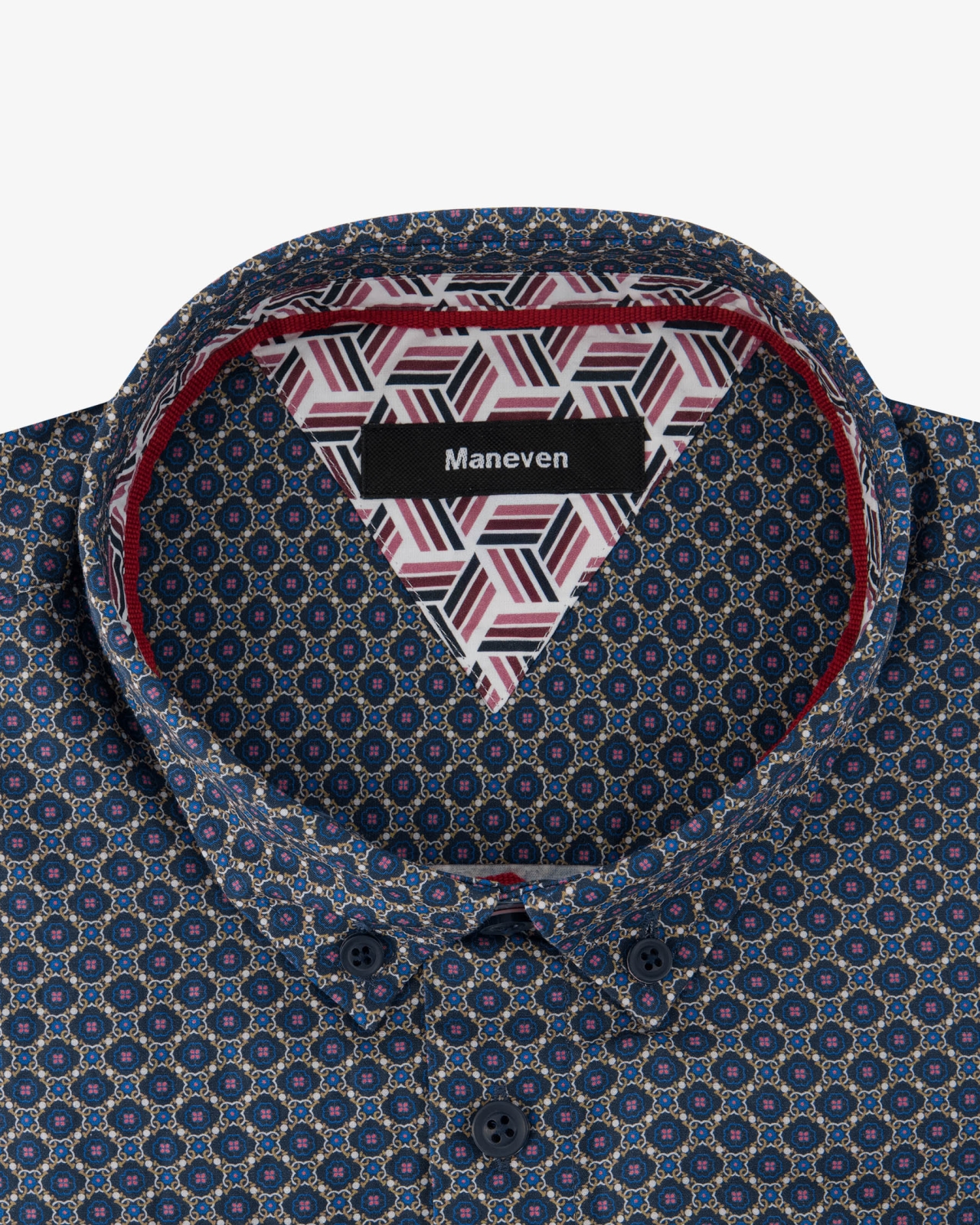 Chemise géométrique grande taille bleu marine