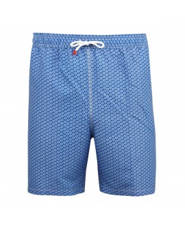 Short de bain fleuri bleu: grande taille du XL au 4XL