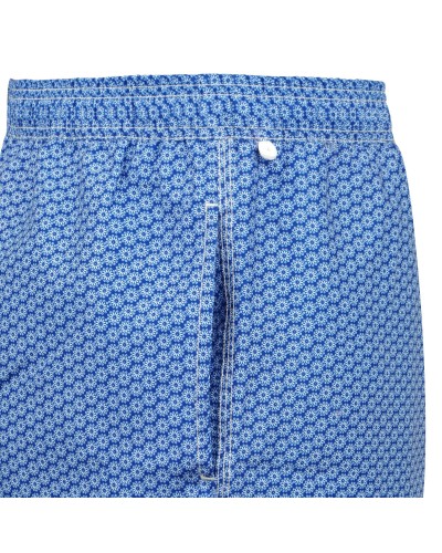 Short de bain fleuri bleu: grande taille du XL au 4XL