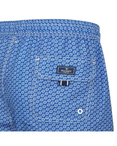 Short de bain fleuri bleu: grande taille du XL au 4XL