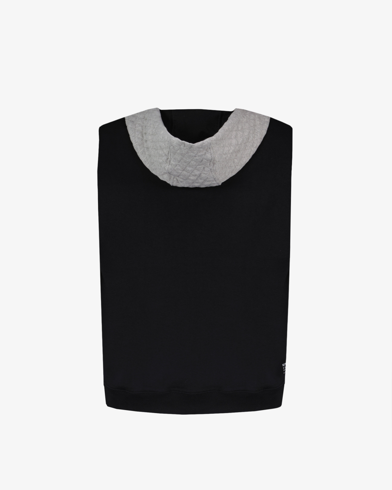 Pull sans manches à capuche grande taille noir