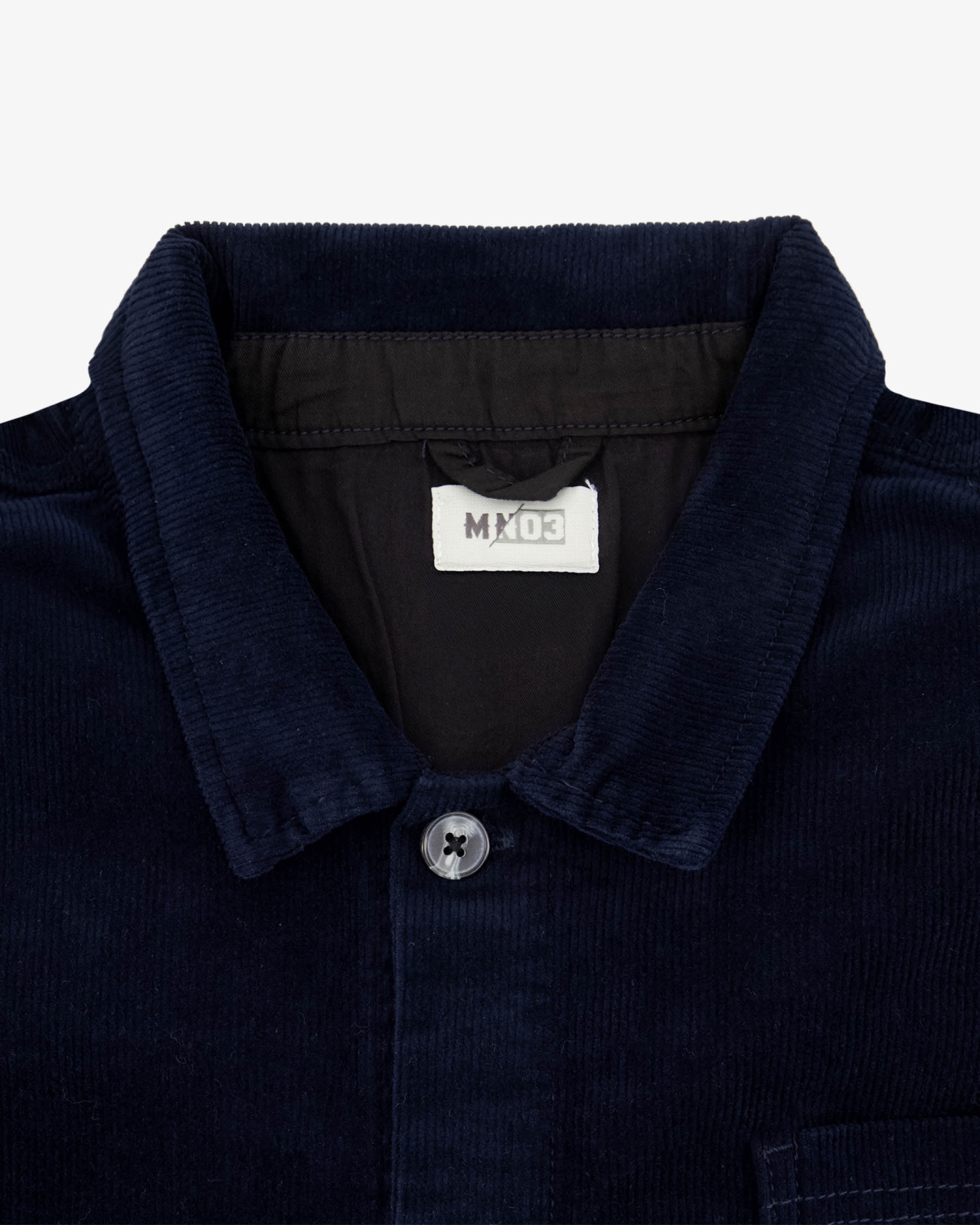 Surchemise  en velours grande taille bleu marine