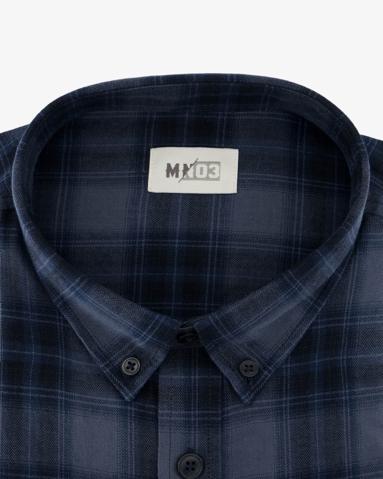 Chemise à carreaux grande taille bleu marine