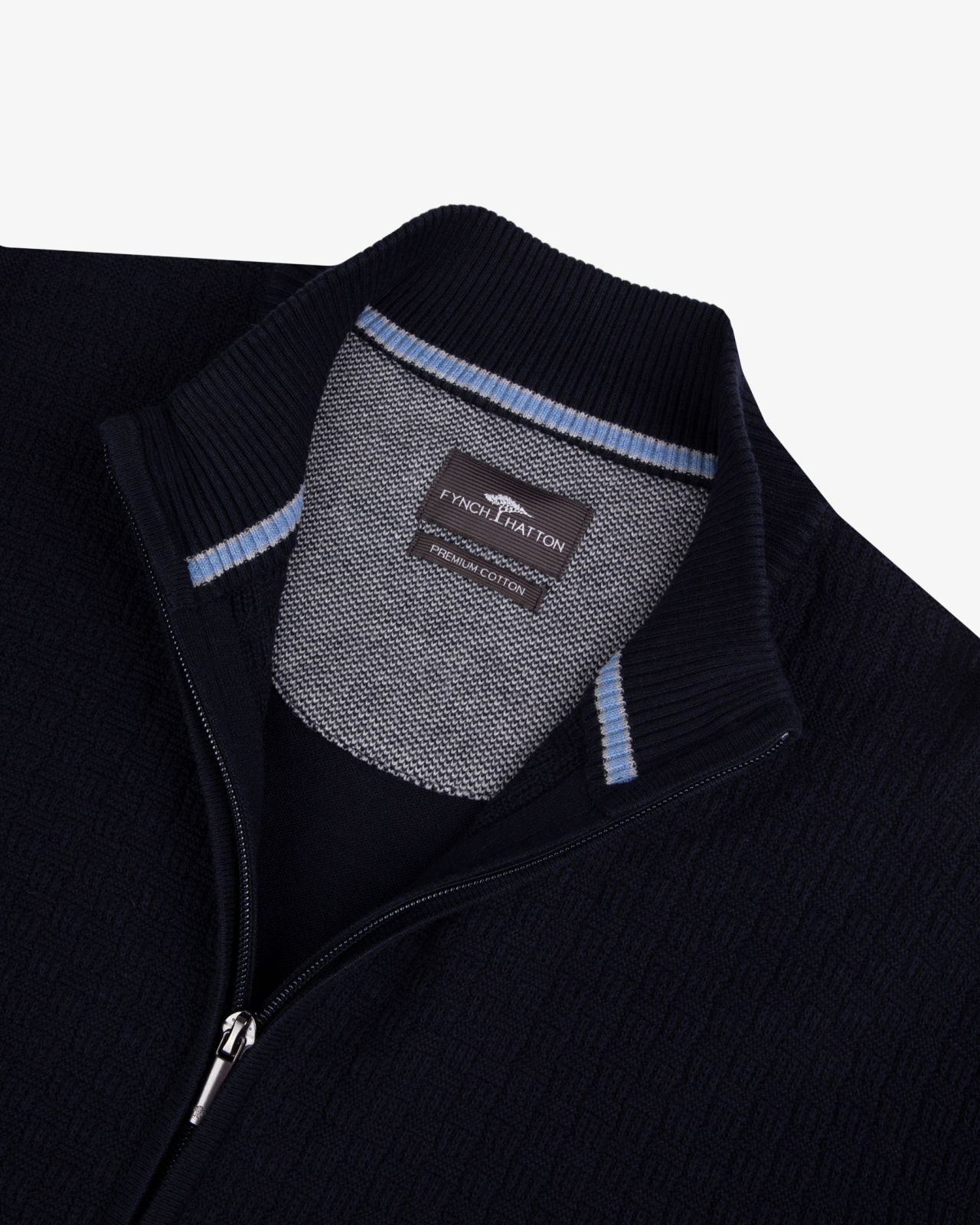 Gilet zippé homme grand bleu marine