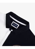 Polo manches longues jersey grande taille bleu marine