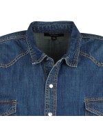 Chemise en jean bleu: manches extra-longues 72cm