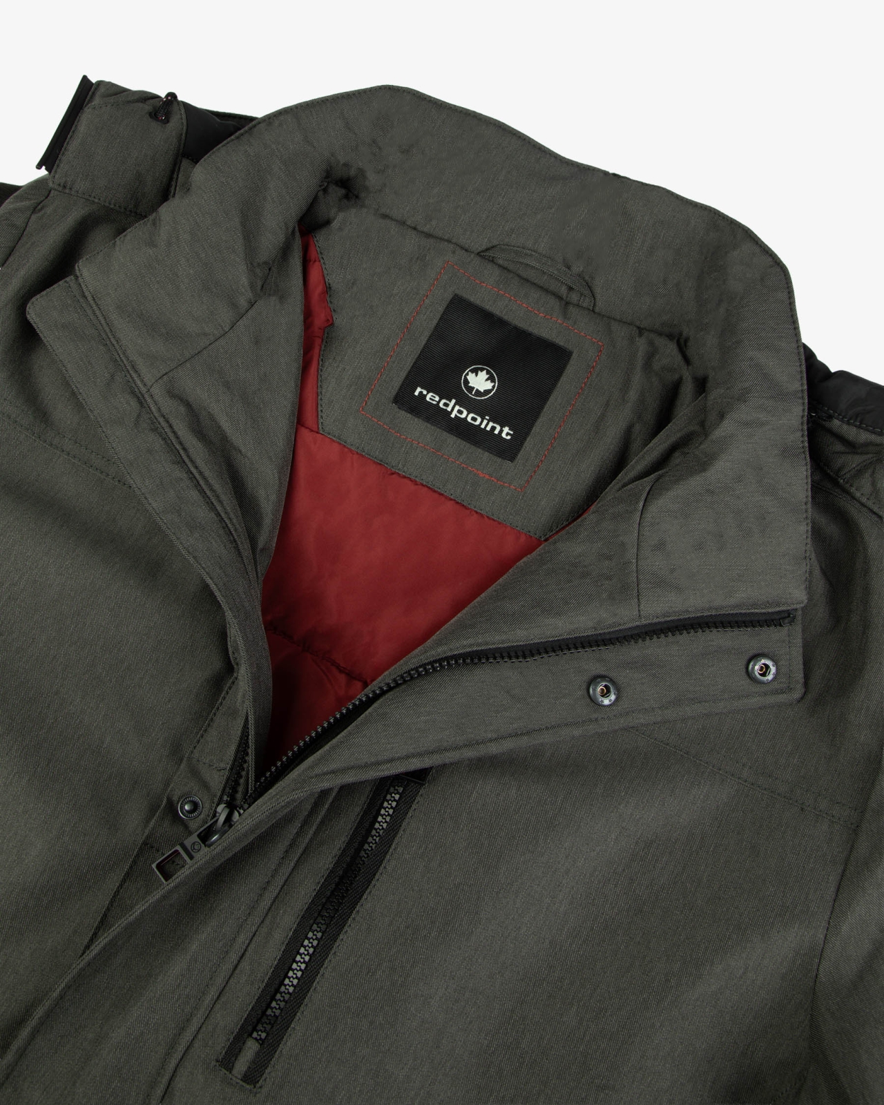 Parka avec capuche amovible grande taille anthracite