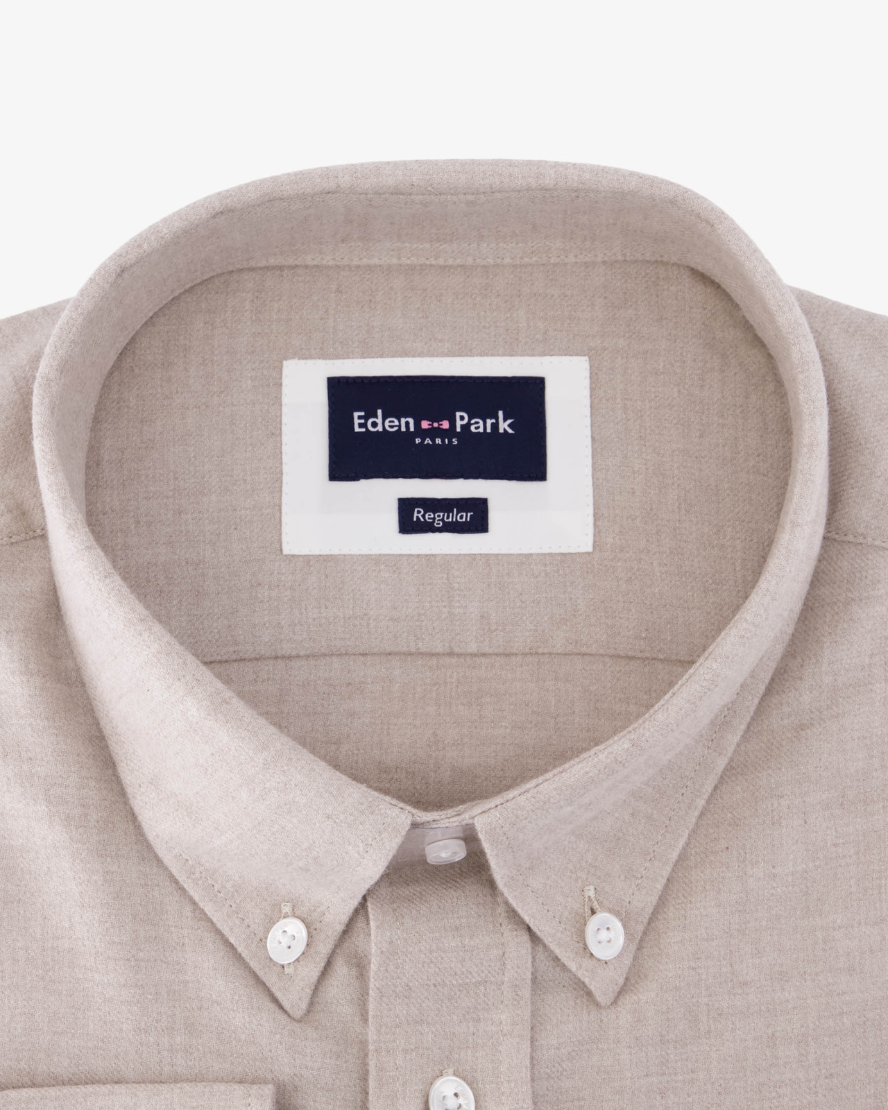 Chemise en flanelle grande taille beige