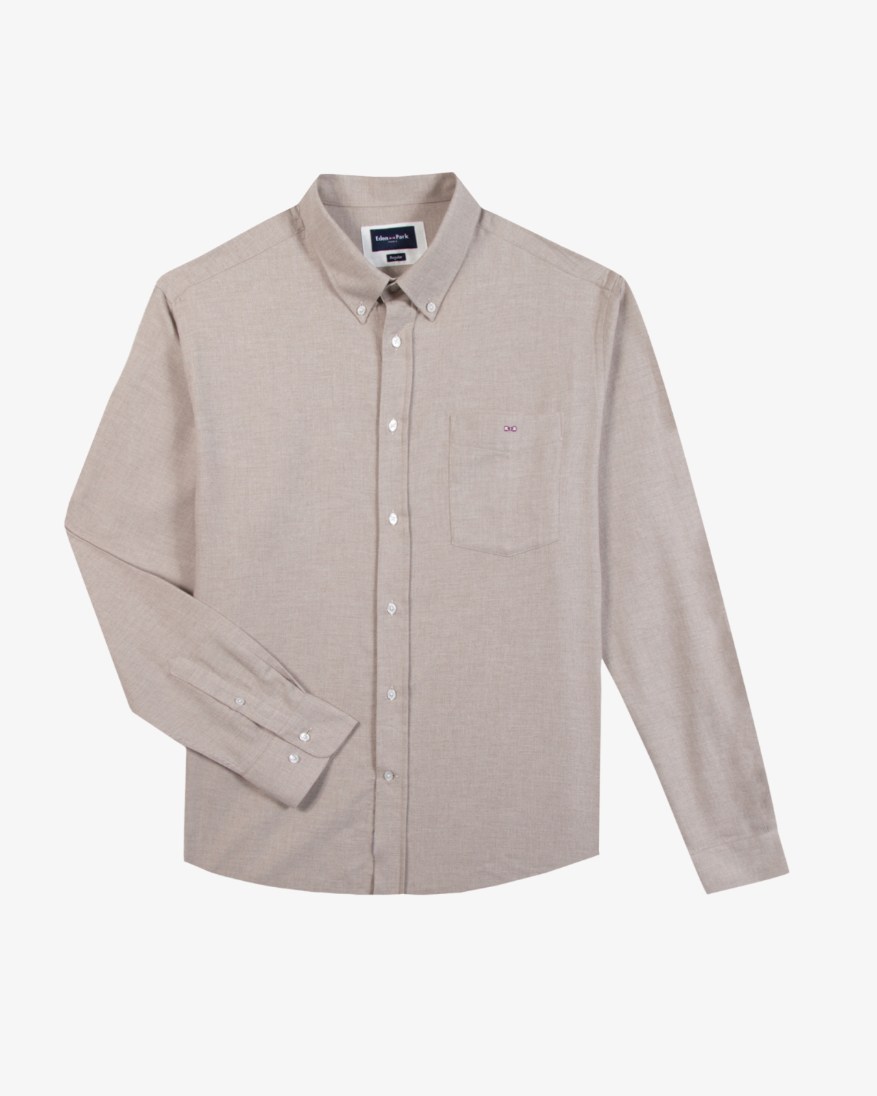 Chemise en flanelle grande taille beige