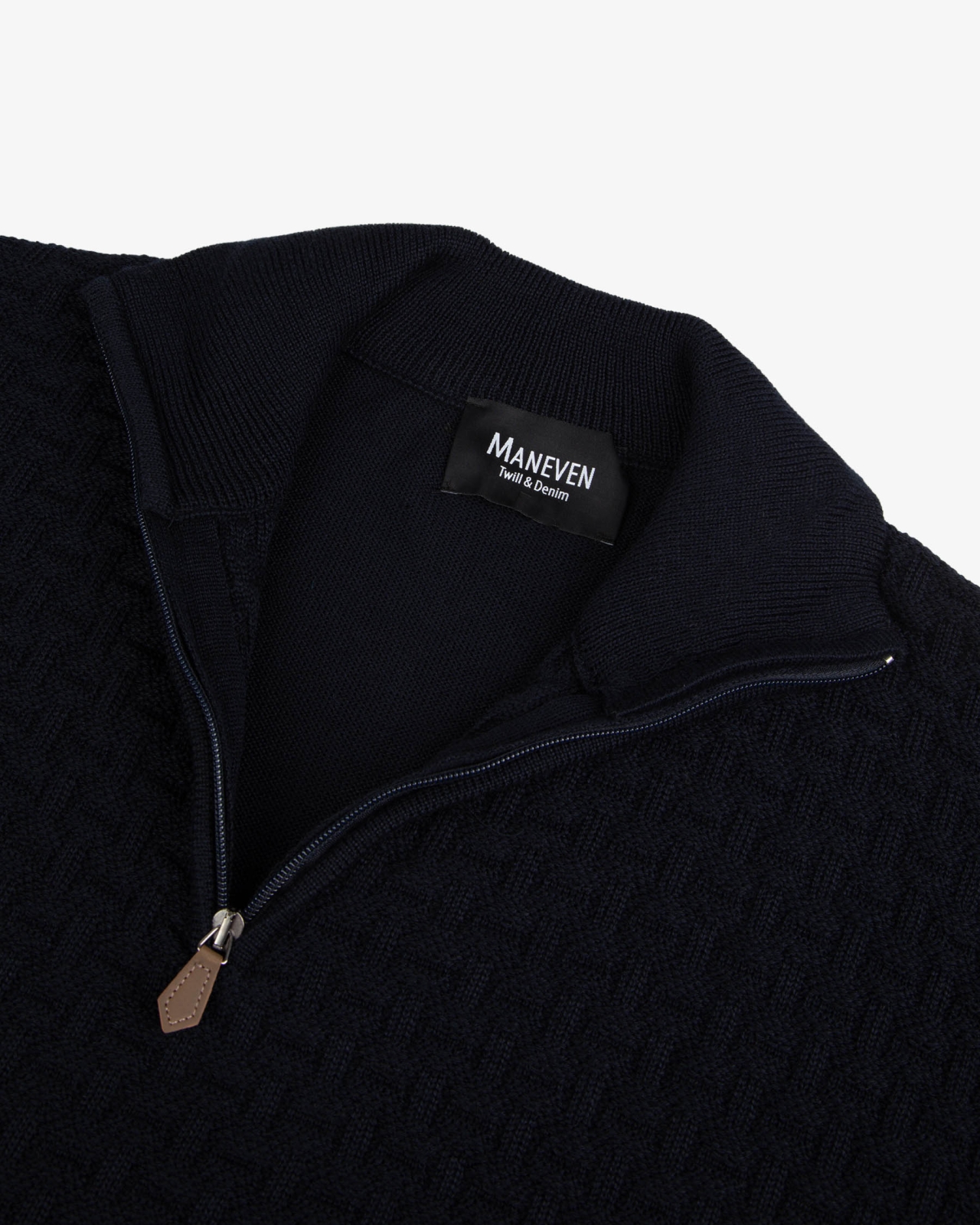 Pull col camionneur grande taille bleu