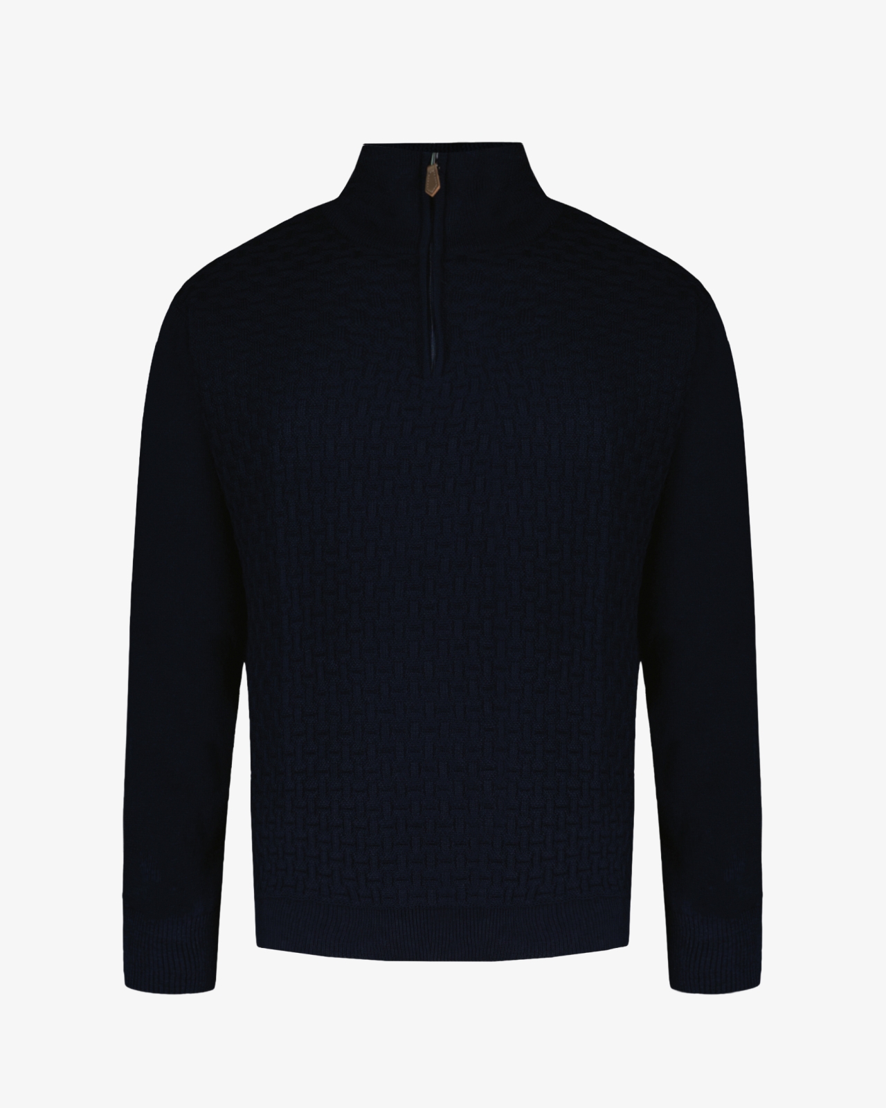 Pull col camionneur grande taille bleu