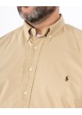 Chemise oxford pour homme grand beige