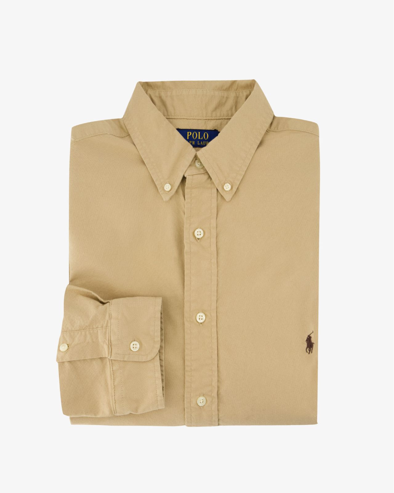 Chemise oxford pour homme grand beige