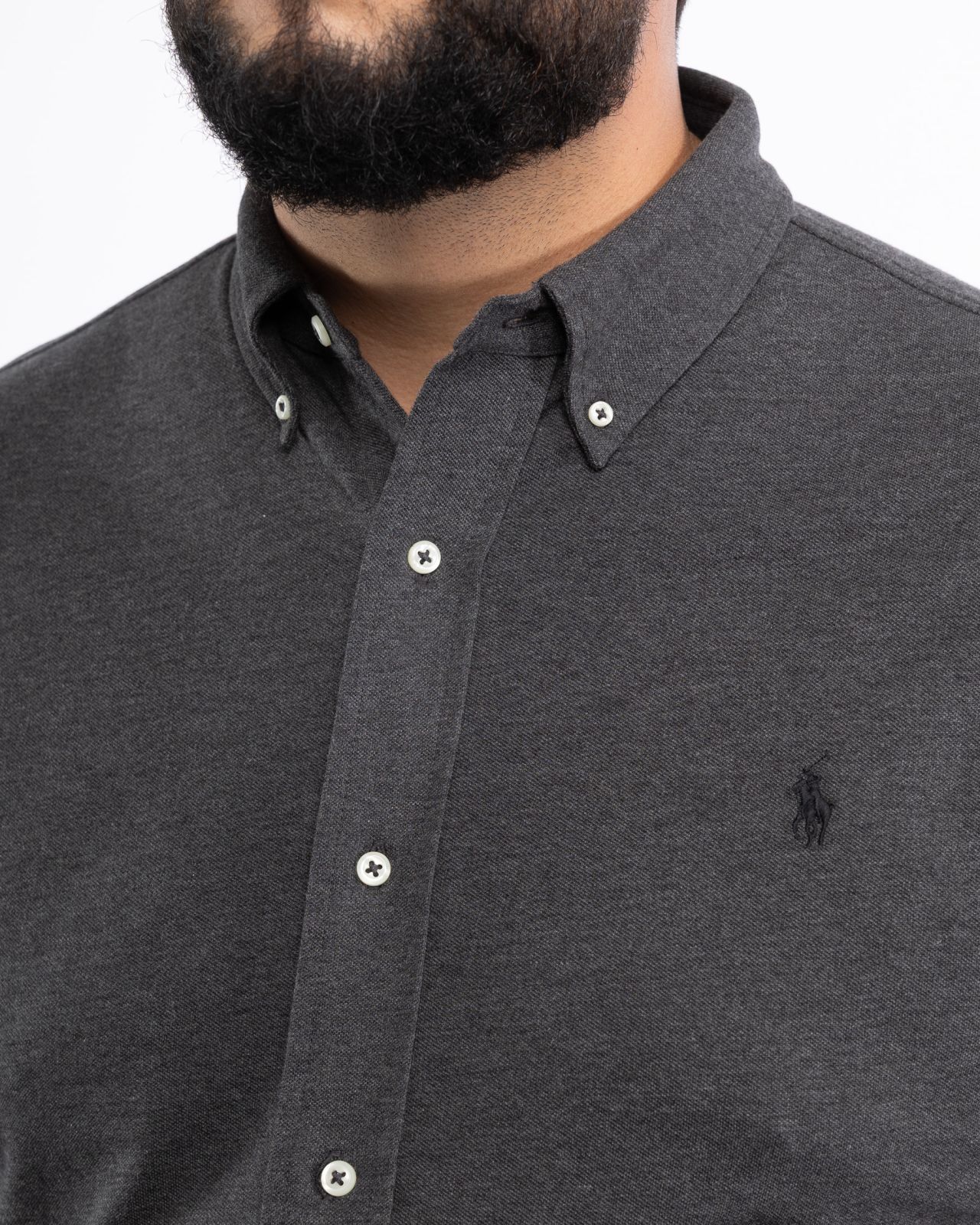 Chemise oxford pour homme grand anthracite