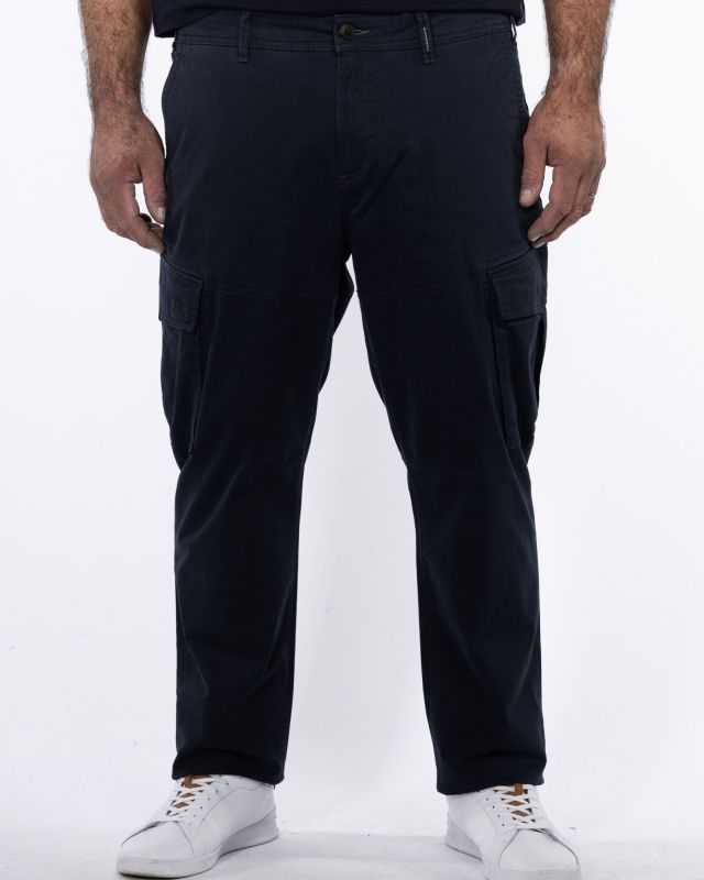 Pantalon cargo homme grand bleu marine