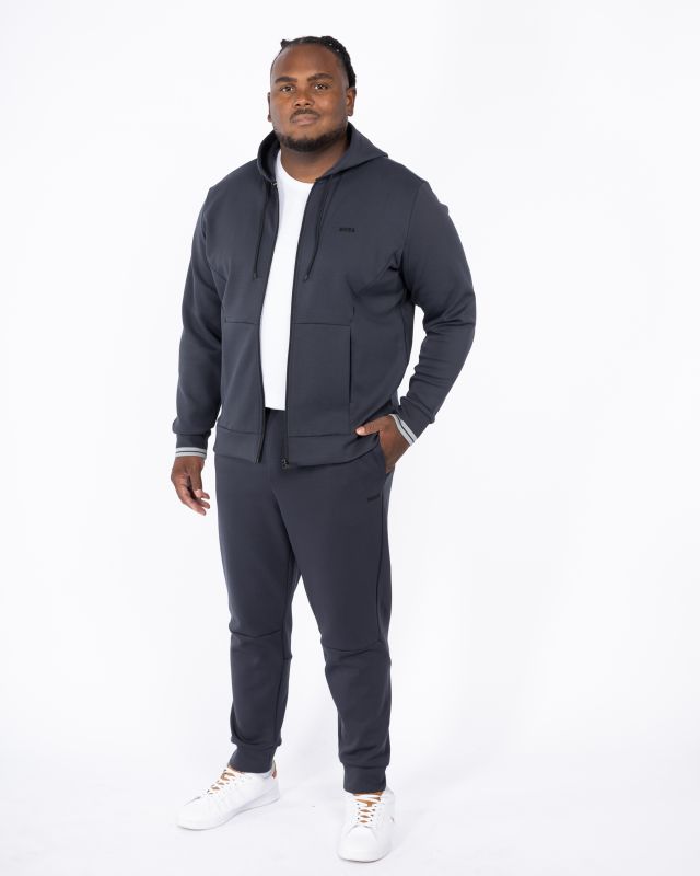 Haut de survêtement zippé grande taille bleu marine