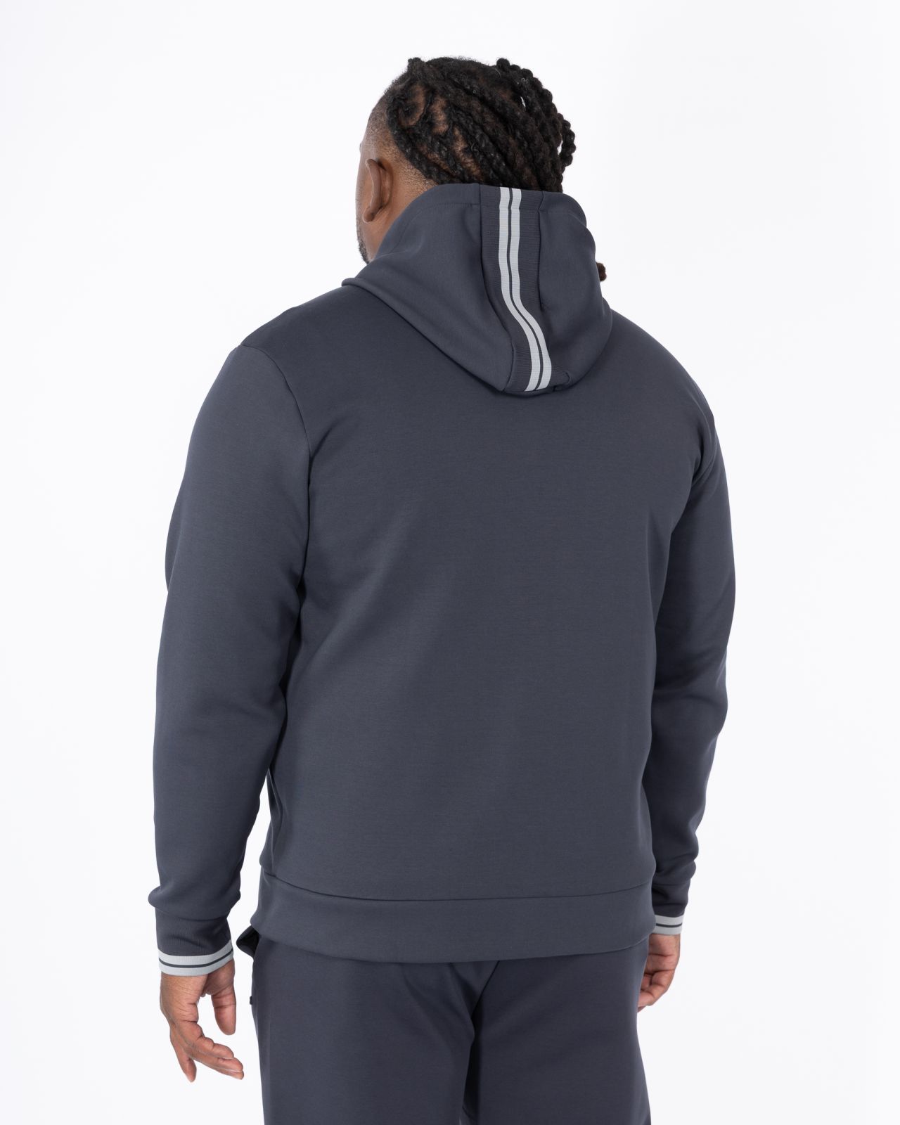 Haut de survêtement zippé grande taille bleu marine