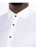 Chemise piqué non iron pour homme grand blanc