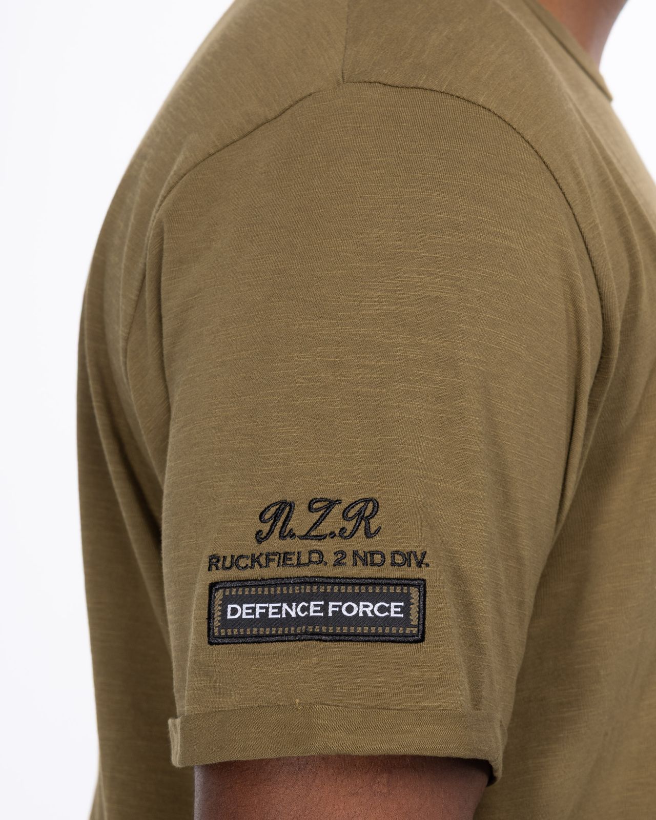 T-shirt flammé grande taille vert kaki