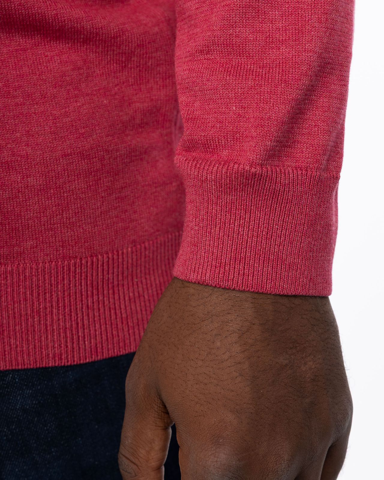 Pull col en V homme grand rose