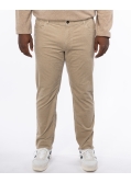 Pantalon en velours grande taille beige