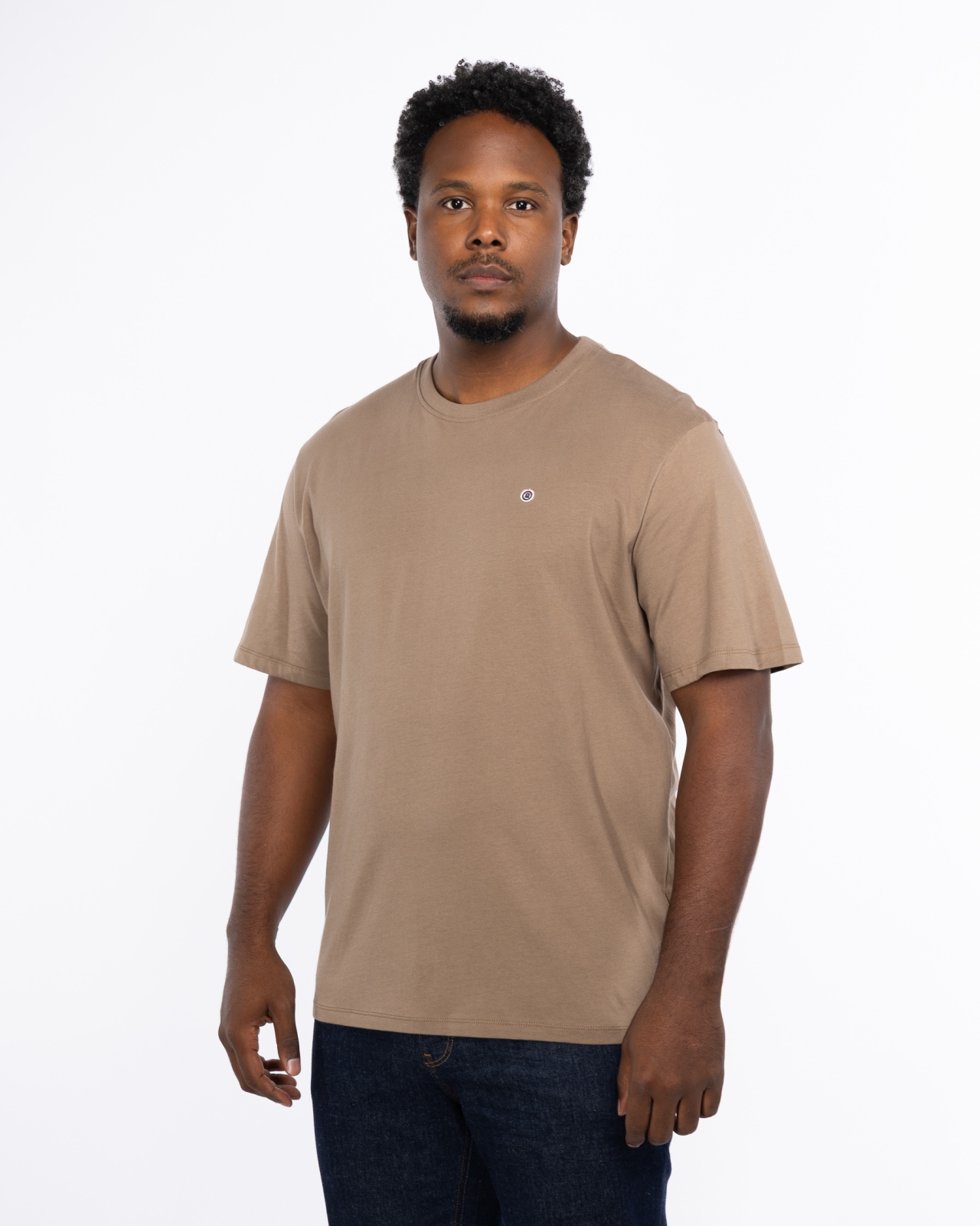 T-shirt grande taille marron