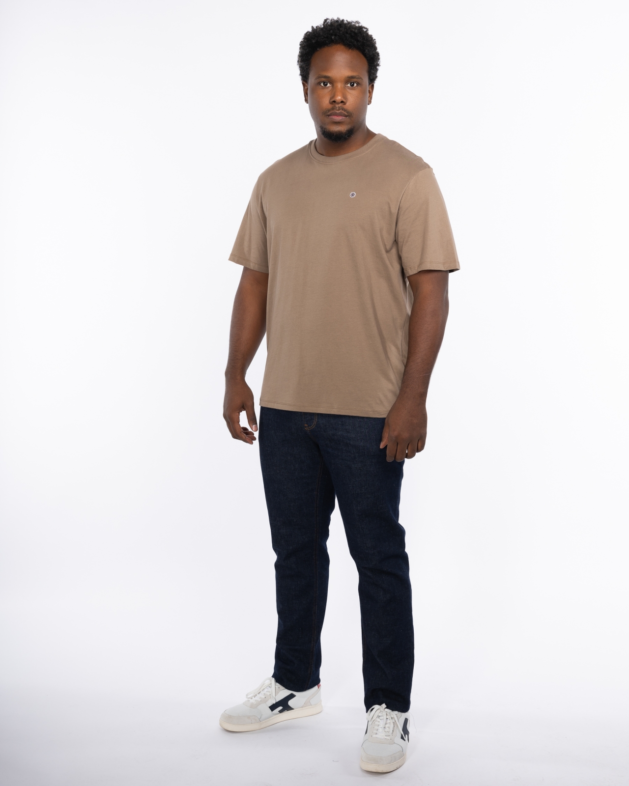 T-shirt grande taille marron