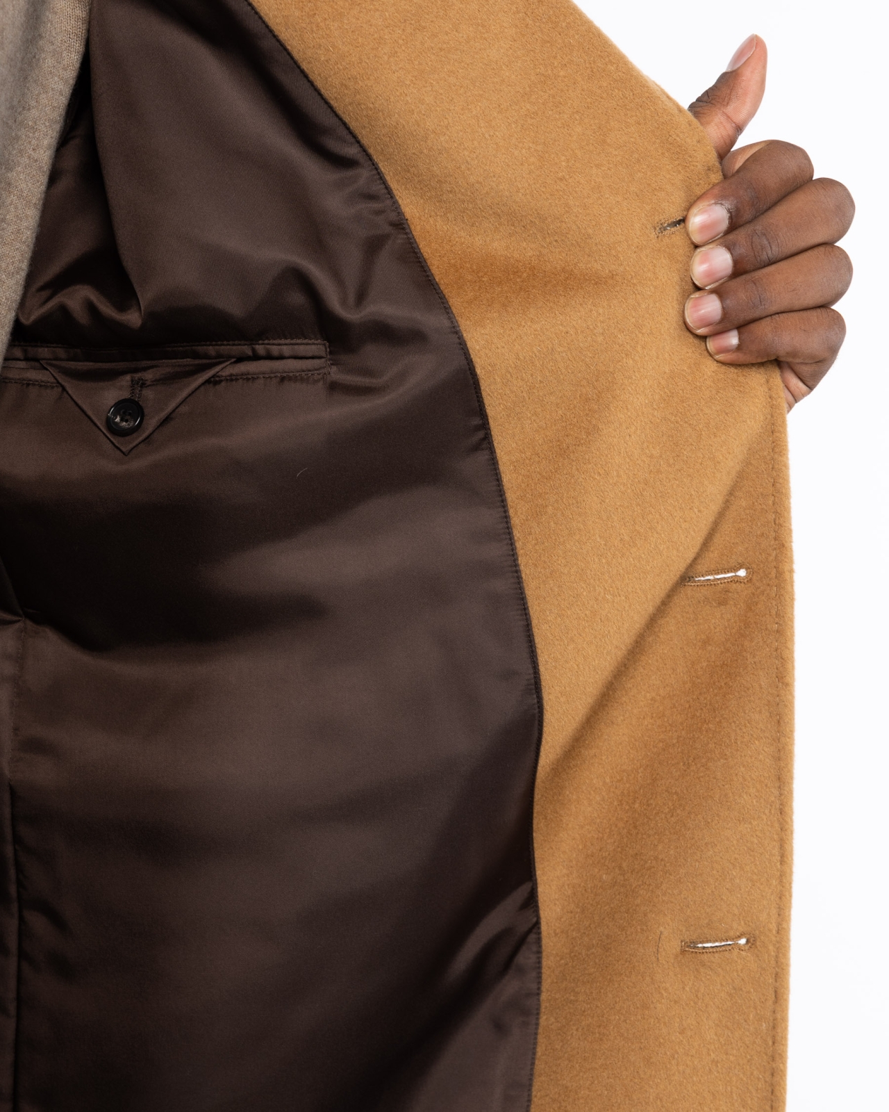 Manteau grande taille marron