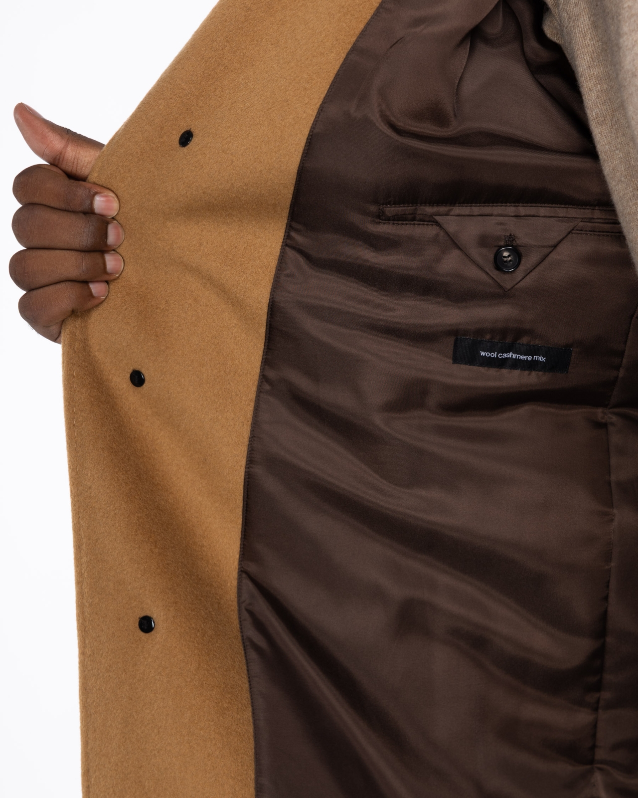 Manteau grande taille marron