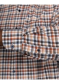 Chemise oxford à carreaux grande taille orange