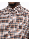 Chemise oxford à carreaux grande taille orange