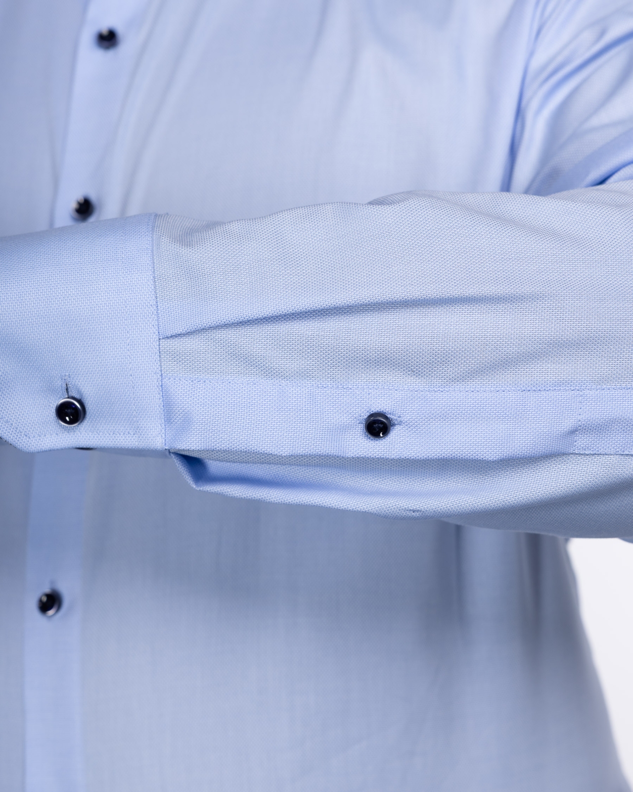 Chemise piqué non iron pour homme grand bleu