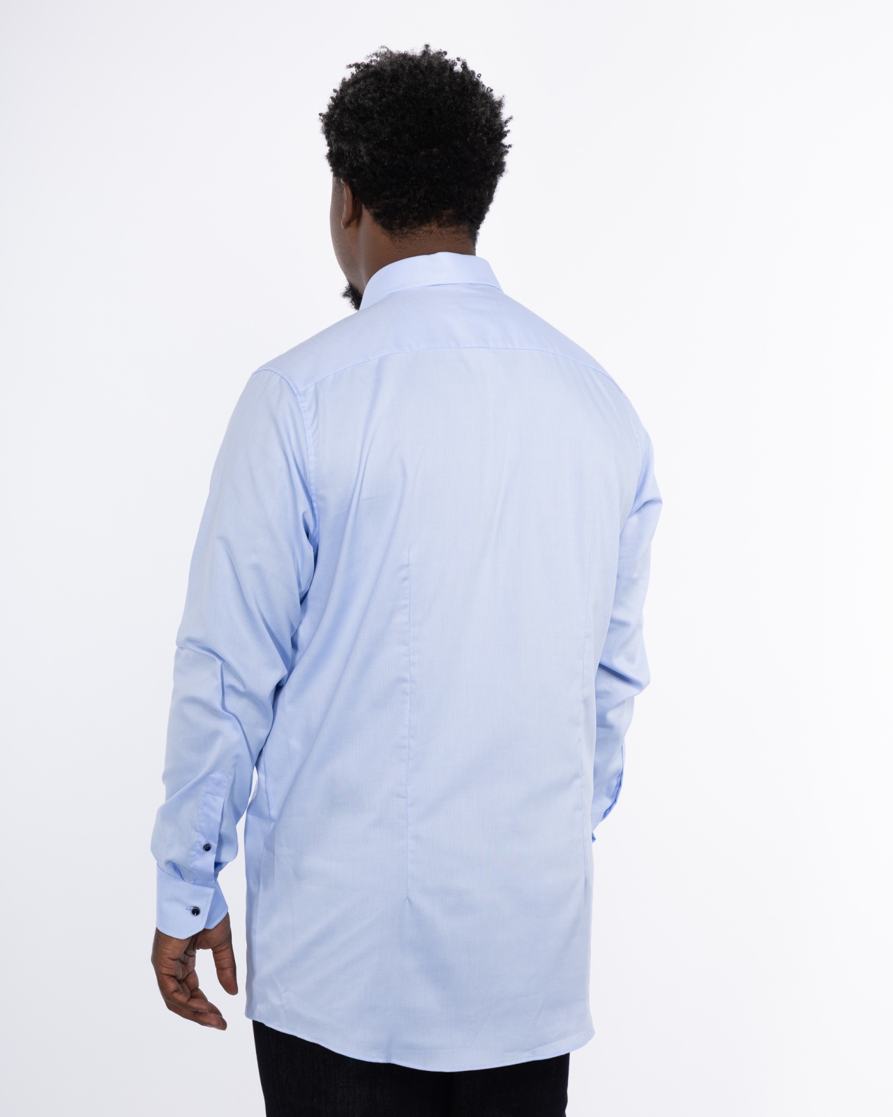 Chemise piqué non iron pour homme grand bleu