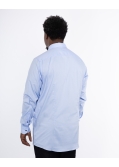 Chemise piqué non iron pour homme grand bleu