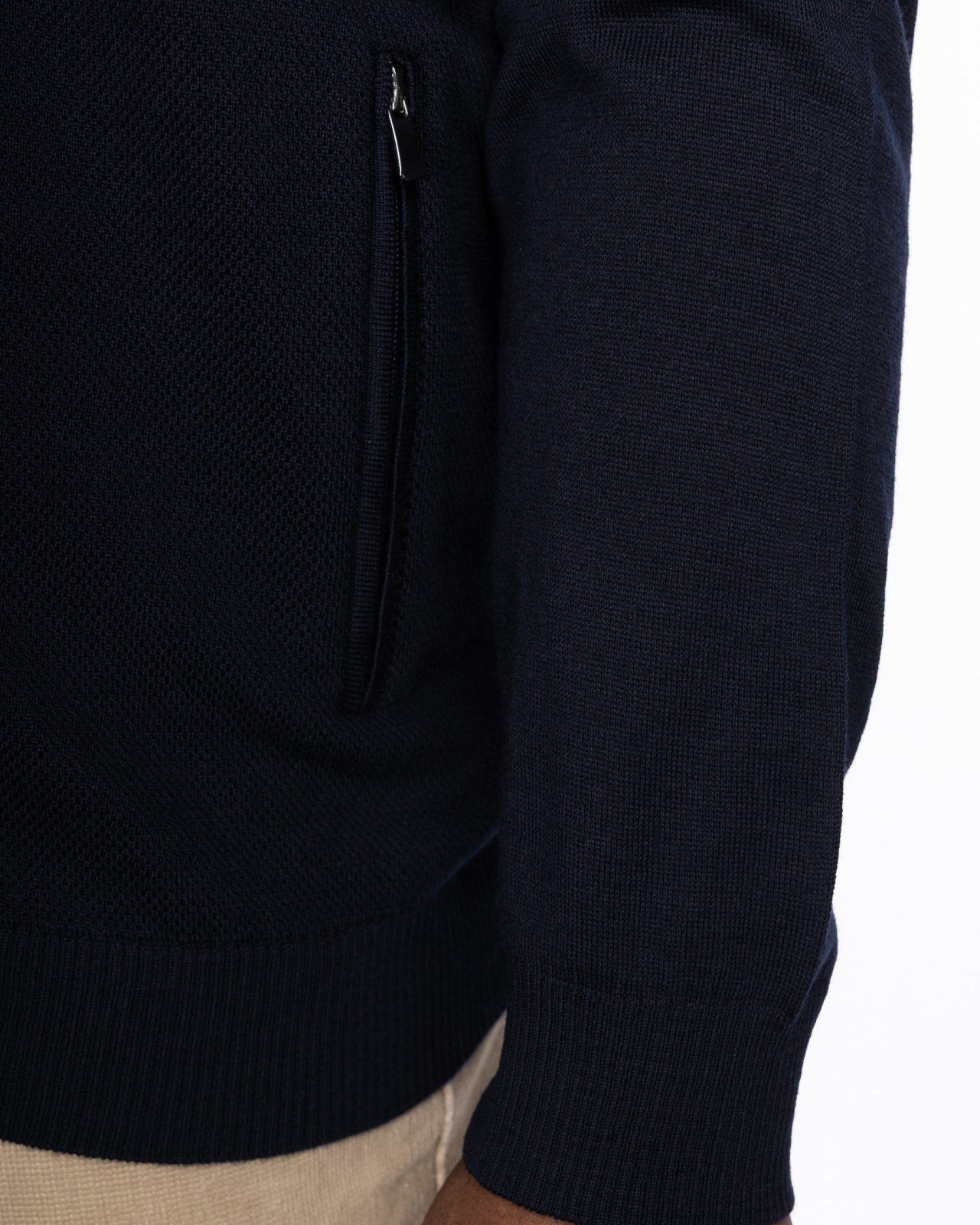 Gilet zippé grande taille bleu marine